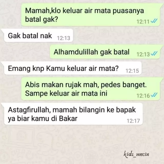 chat lucu batal puasa berbagai sumber