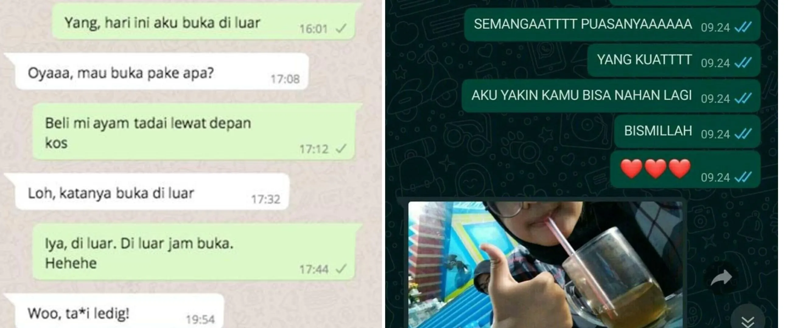 10 Chat lucu orang batal puasa ini tingkahnya bikin setan minder, auto ngelus dada sambil istighfar