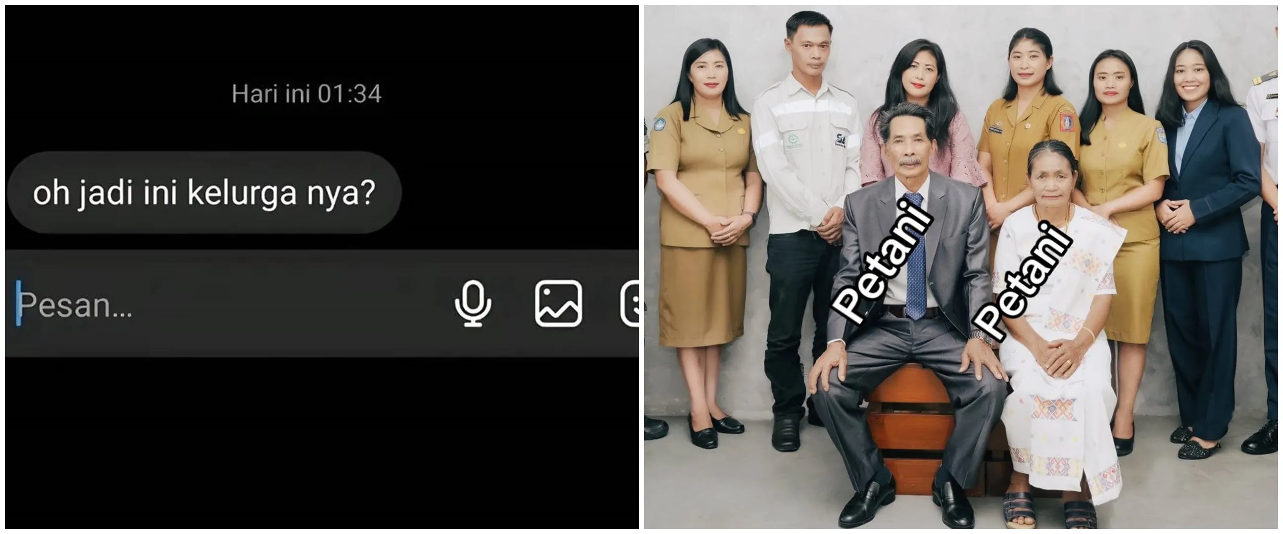 Momen pasangan petani foto bersama 12 anaknya yang sukses di berbagai bidang ini bikin salut