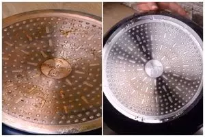 Tanpa digosok sitrun, cara emak-emak bersihkan kerak di pantat teflon ini ampuh pakai 2 bahan dapur