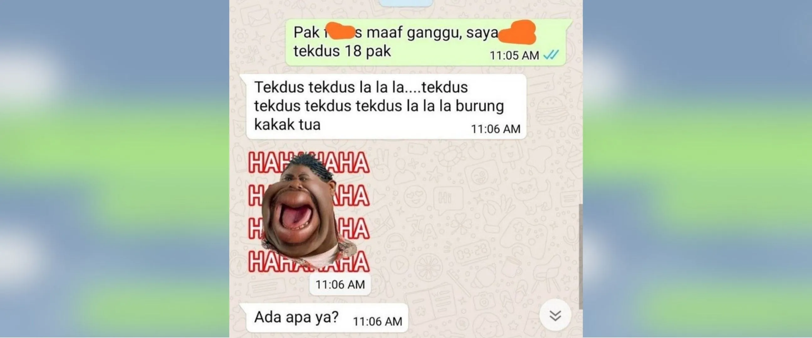 11 Chat lucu dianggap lirik lagu ini saking recehnya bikin auto nyanyi, absurd pol