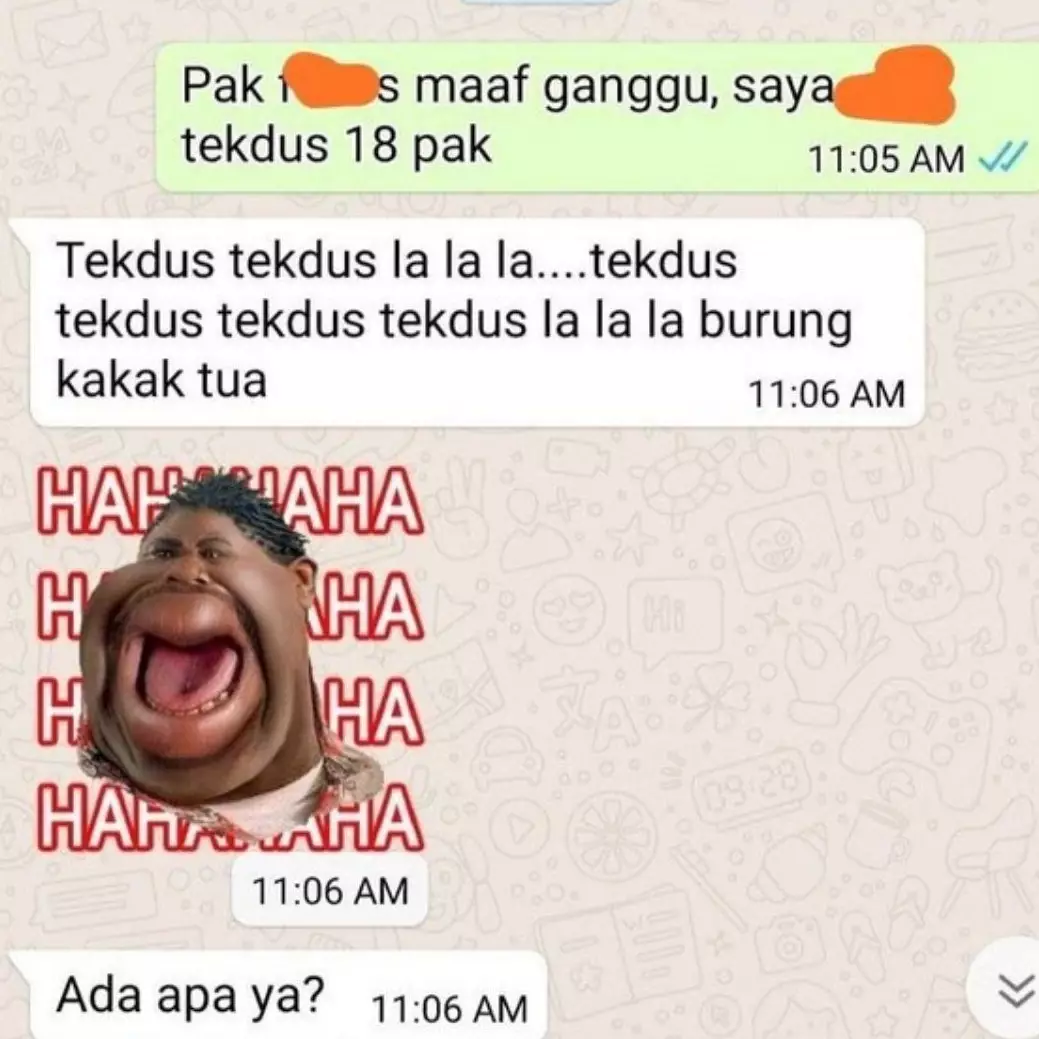 11 Chat lucu dianggap lirik lagu ini saking recehnya bikin auto nyanyi,  absurd pol, image size:1039x1039