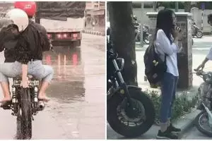 11 Momen apes pacaran saat naik motor ini bikin gagal romantis, mau ketawa tapi kasihan