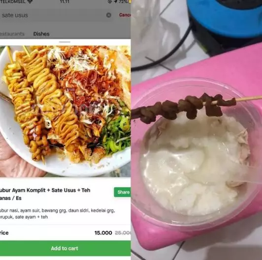 Momen apes saat makan sate © Instagram Momen apes saat makan sate © Instagram
