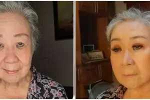 Nenek usia 80 disulap lebih muda 20 tahun, transformasi makeup-nya bikin kulit kendur auto kencang