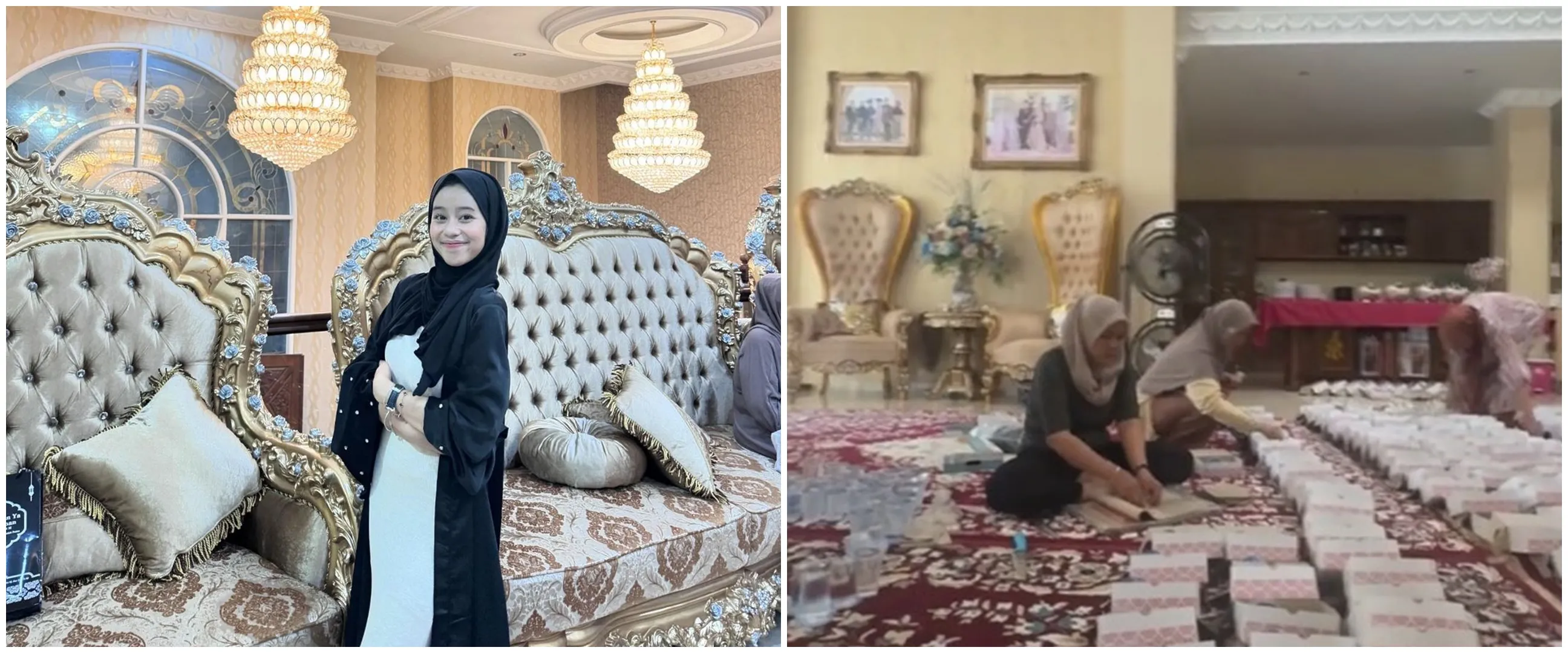 Disangka pakai green screen, 9 potret rumah mewah Tasa seleb TikTok ini aslinya berlapis cat emas