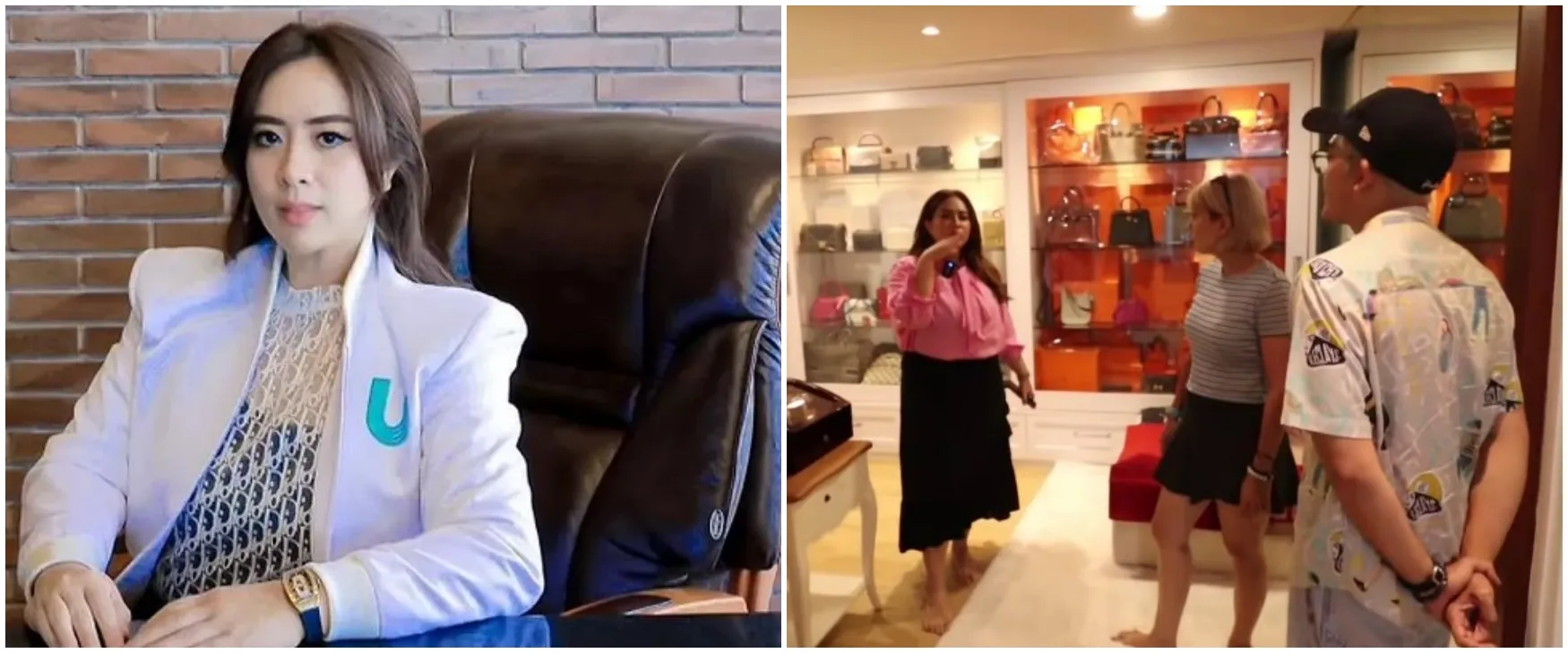 9 Potret walk in closet bos skincare Maharani Kemala ini bak butik elit, koleksi tasnya bikin melongo