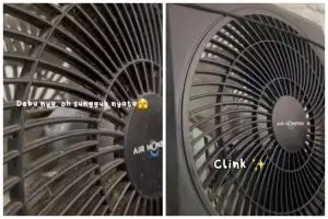 Bukan dibongkar, ini trik bersihkan debu kipas angin biar kembali cling cukup pakai 2 bahan dapur
