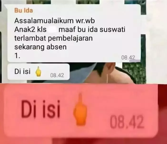 Chat lucu kelakuan guru di grup WA Berbagai sumber