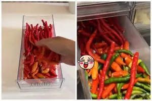 Bukan dibekukan, ini trik menyimpan cabai agar tak keriput dan awet 2 minggu ditambah 1 bahan dapur
