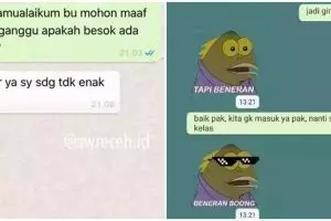 11 Chat lucu mahasiswa dibalas stiker sama dosen ini bikin greget, auto jengkel bacanya