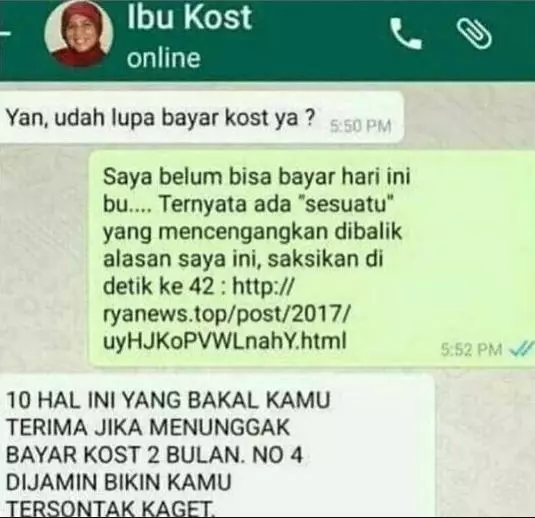 Chat lucu ketika anak kos ditagih uang sewa Berbagai sumber Chat lucu ketika anak kos ditagih uang sewa Berbagai sumber