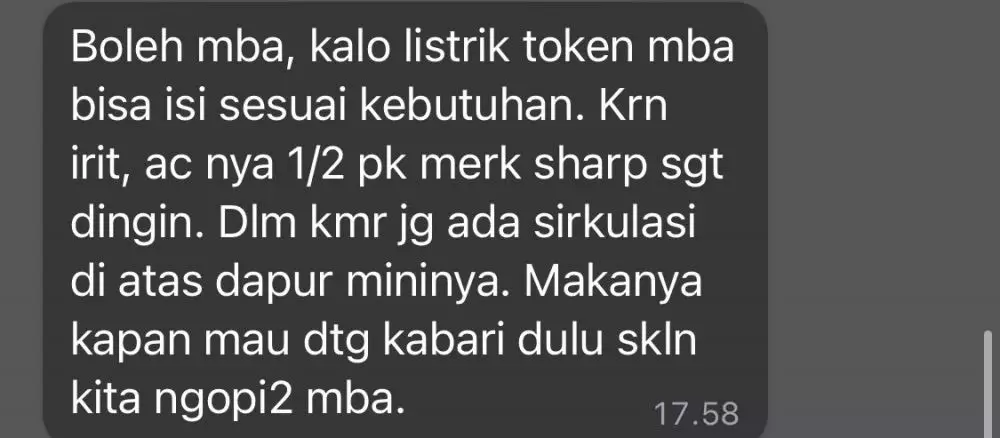 Chat lucu orang nyari kos © X