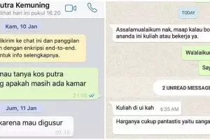 11 Chat lucu orang nyari kos ini bikin ngelus dada, auto nahan kesel bacanya