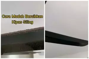 Tanpa perlu dibongkar, ini cara mudah bersihkan debu kipas angin siling cuma pakai 1 bahan dapur