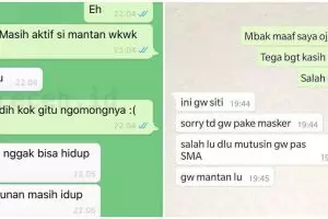 11 Chat lucu sama mantan ini penuh dendam dan amarah, bisa bikin batal puasa