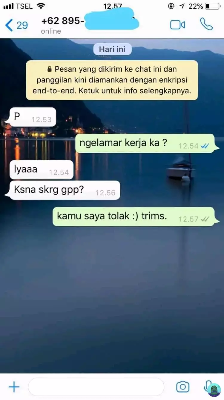 chat ngelamar kerja kocak berbagai sumber