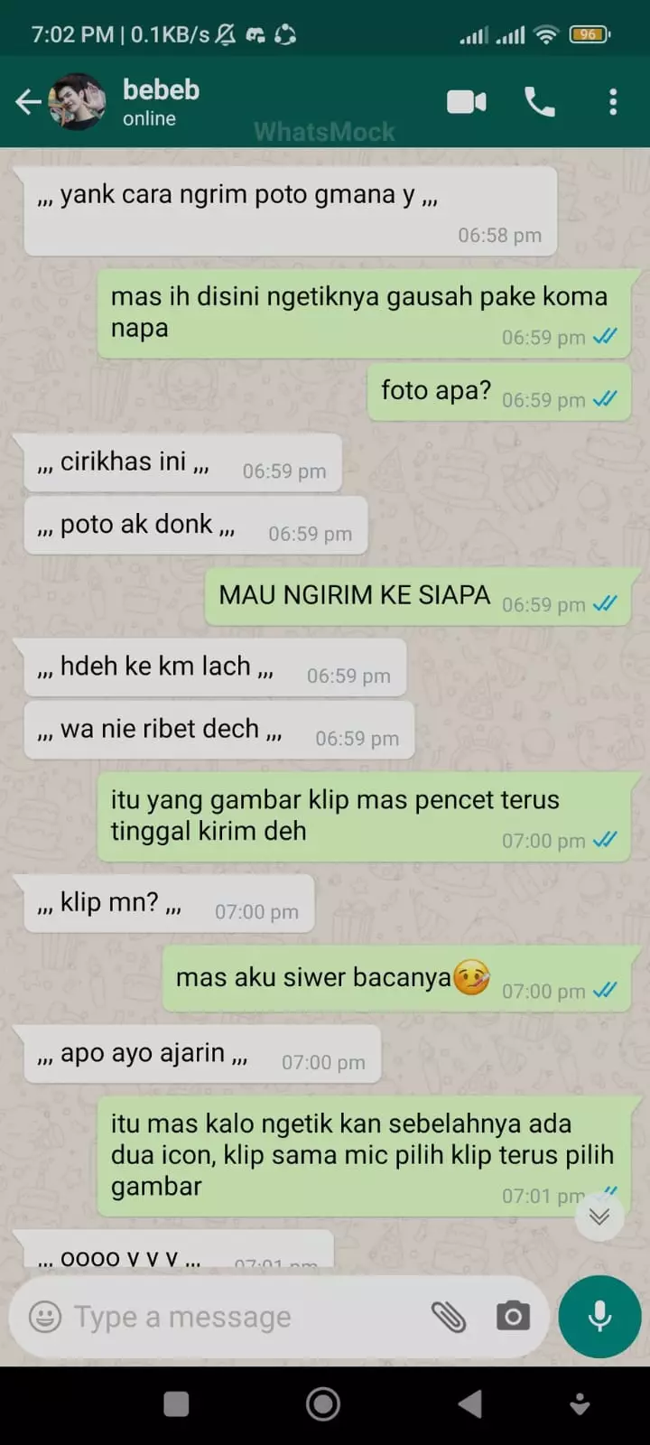 chat sama orang gaptek berbagai sumber
