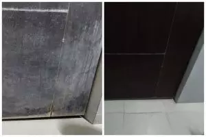 Tanpa digosok sabun cuci piring, ini cara usir noda kerak di pintu kamar mandi pakai 3 bahan dapur