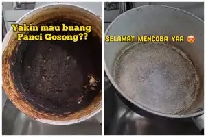 Bukan digosok sitrun, ini cara ampuh enyahkan noda gosong di panci agar kinclong pakai 3 bahan dapur