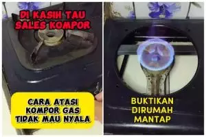 10 Cara mengatasi kompor gas tidak menyala, praktis dan mudah ditiru