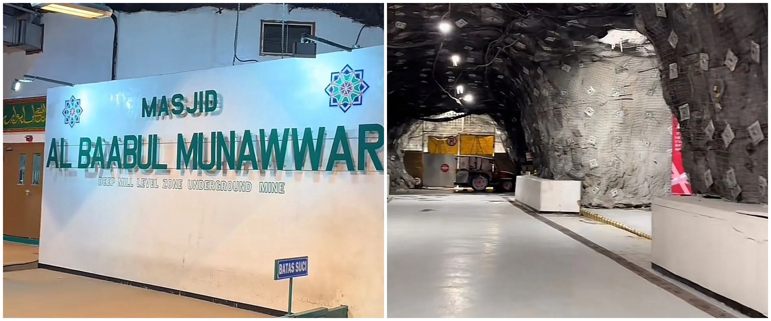 7 Potret masjid bawah tanah tambang emas Papua, tempat ibadahnya luas meski di kedalaman 1.760 meter