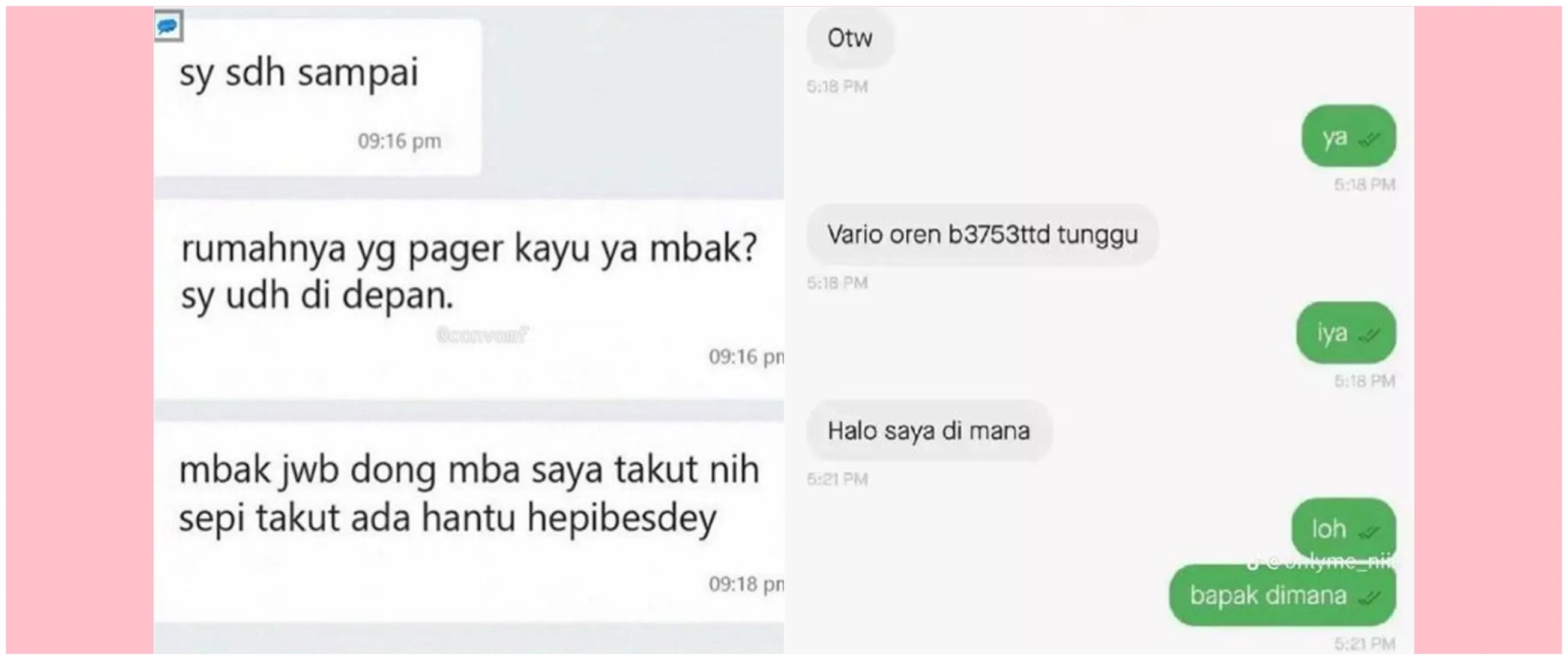 11 Chat lucu driver ojek online saat antar pesanan ini bikin nyengir lebar tapi kasihan