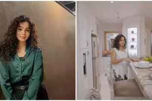 Ubah kamar mandi jadi dapur, 9 potret tempat masak Sahila Hisyam ini mungil tapi estetik