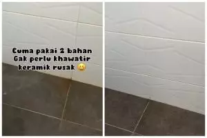 Tanpa disikat, ini trik bersihkan noda kuning keramik kamar mandi cuma tambah 1 bahan dapur