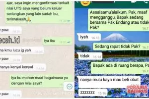11 Chat lucu dosen ke mahasiswanya ini bukannya serius malah absurd, pengen kesal tapi tetap sabar