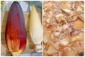 Tanpa tambahan baking soda, ini trik merebus jantung pisang agar warnanya putih pakai 1 bumbu dapur