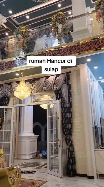 potret ruang tamu bos skincare mami sultan © TikTok