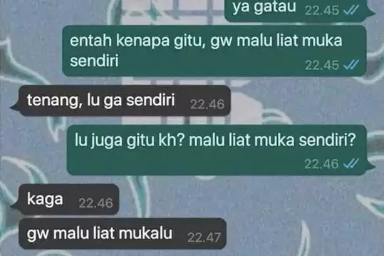 Chat lucu insecure sama dengan pasangan Berbagai sumber Chat lucu insecure sama dengan pasangan Berbagai sumber