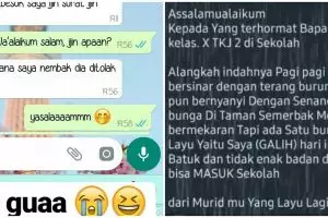 11 Chat lucu siswa izin tidak masuk sekolah ini bikin nggak habis pikir, gurunya auto senyum kecut 