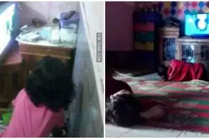 11 Potret kocak tata letak TV ini nggak wajar abis, bikin nambah effort kalau mau nonton