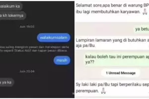 11 Chat lucu orang melamar kerja ini nyeleneh cenderung nggak niat, auto ditolak