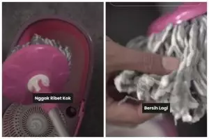 Tanpa direndam detergen, ini trik memutihkan kain pel kotor berminyak cuma pakai 3 bahan dapur