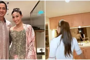 9 Potret dapur di rumah masa kecil Regi Datau suami Ayu Dewi, fasilitasnya bak di ruang tamu