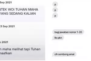11 Chat lucu ketika teman minta contekan ini bikin senyum kesal, kemalasannya jangan ditiru
