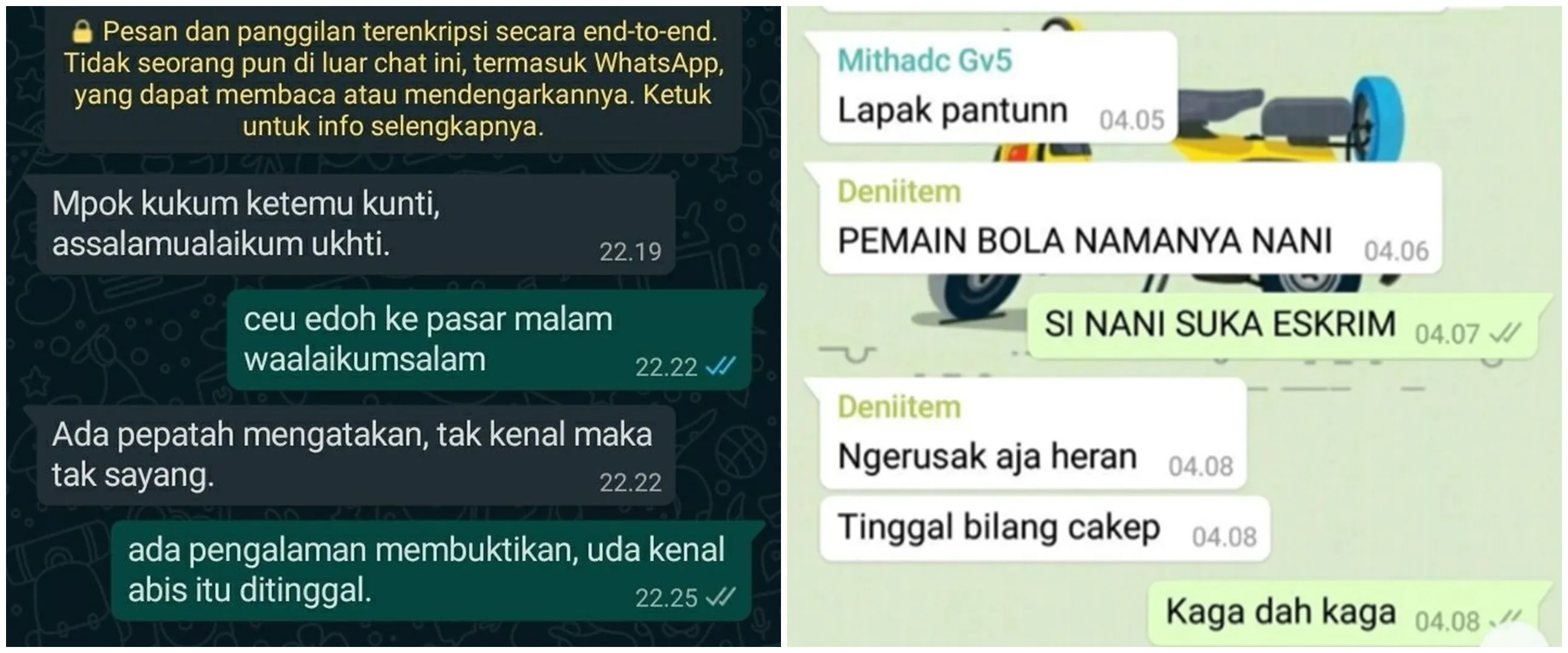 11 Chat lucu orang berbalas pantun ini bikin capek, balasannya nyeleneh pol