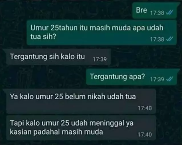 Chat lucu minta pendapat ke teman © X