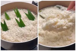 Tanpa dikukus berjam-jam, pria ini punya cara cepat masak beras ketan agar lembut dan matang sempurna