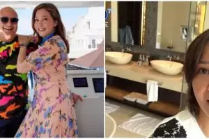 Punya vila seluas 2400 meter persegi di Bali, 9 potret kamar mandi Irwan Mussry minimalis full kaca