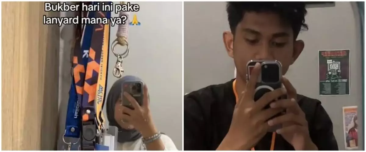 Tak mau kalah dari anak kantoran, momen cowok pakai lanyard 'abdi negara' pas bukber ini kocak