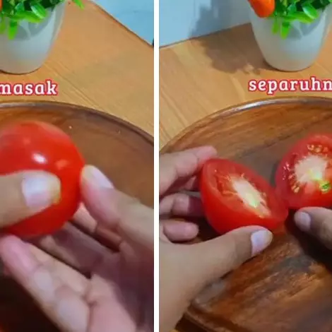 Tambah 1 bahan dapur, ini trik simpan sisa potongan tomat agar tak busuk dan berjamur