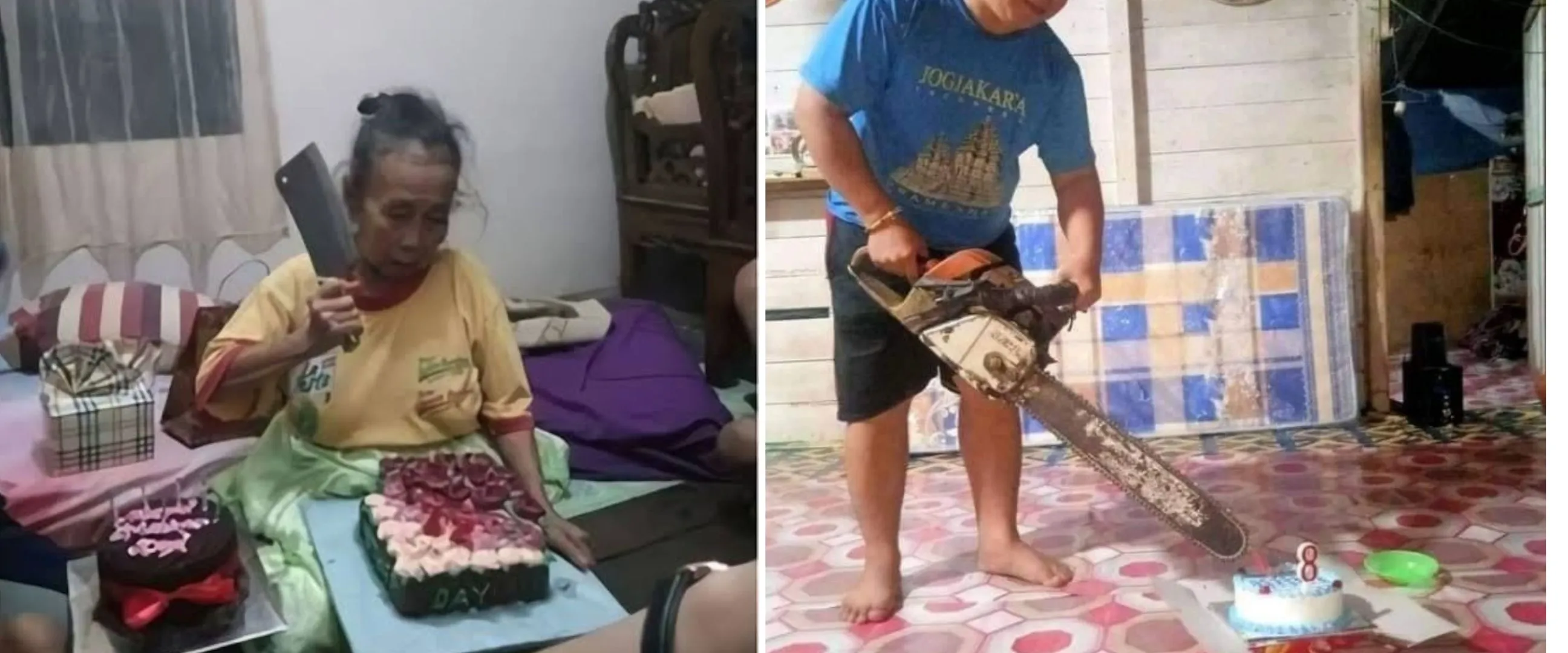 45 Potret kocak serba serbi perayaan ultah ini penampakannya nyeleneh maksimal, bikin garuk kepala