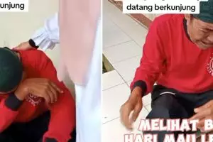 Tak kunjung dijenguk anaknya, momen orang tua menangis di panti jompo ini bikin ikutan nyesek