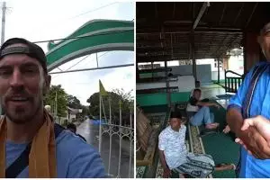 Datangi masjid berumur 600 tahun di Ambon, bule Amerika ini takjub ada guru ngaji bisa 4 bahasa asing