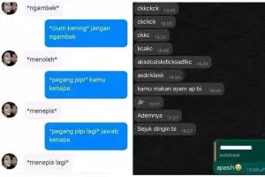 Begini jadinya kalau pasangan absurd lagi pacaran via online, 11 chat lucunya bikin dahi berkerut
