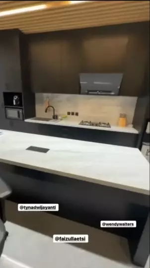 tempat masak Wendy Walters © Instagram